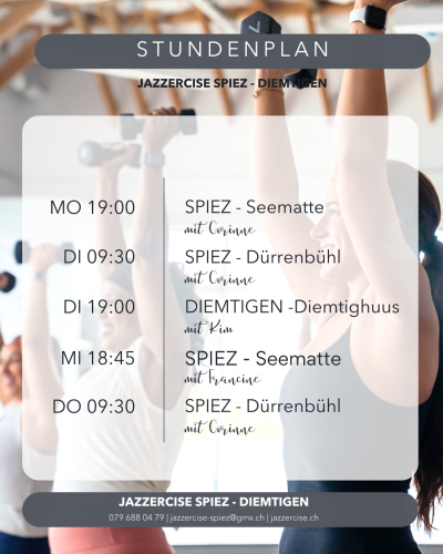 Jazzercise Spiez-Diemtigen Jazzercise Spiez-Diemtigen