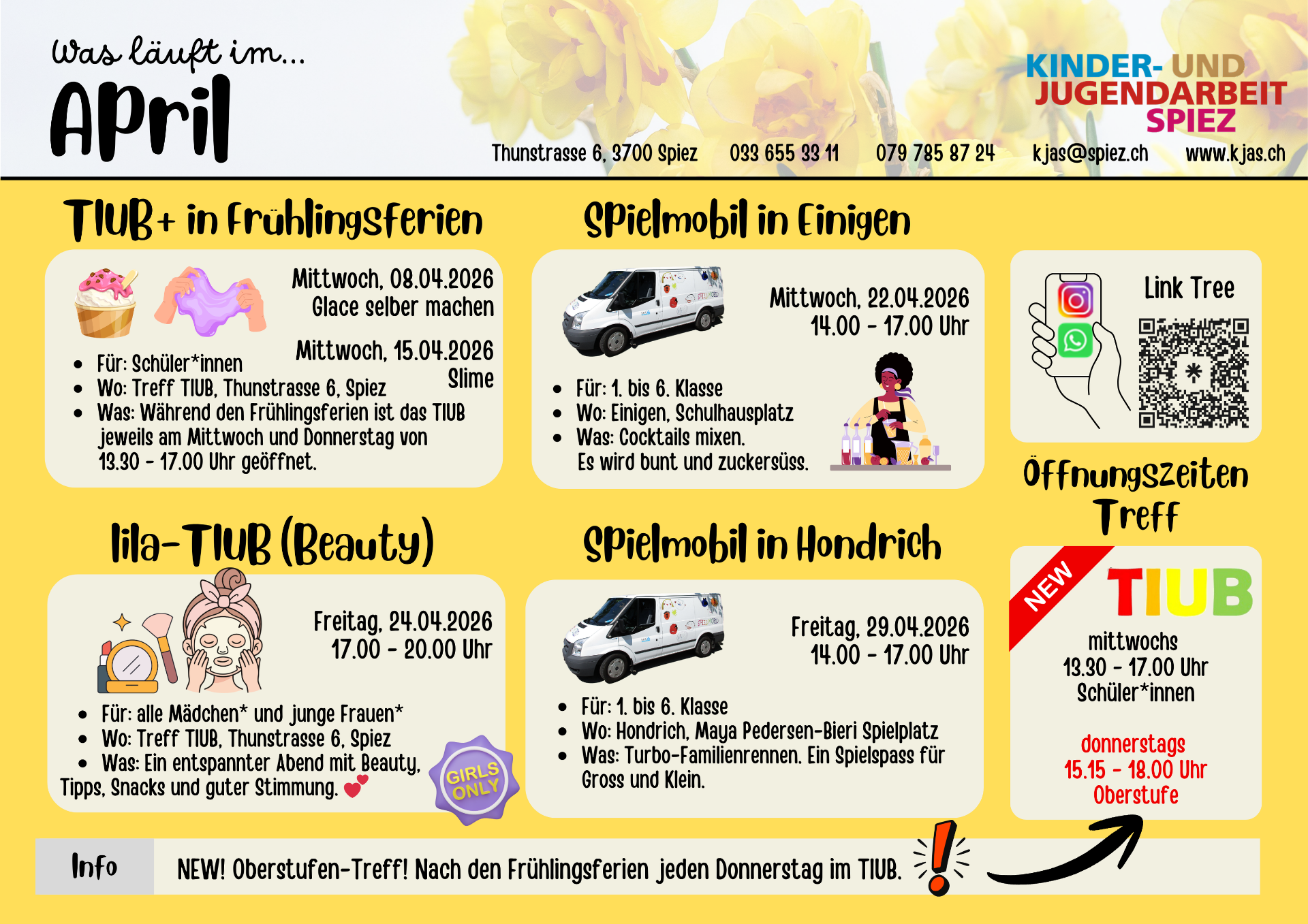 Monatsprogramm April