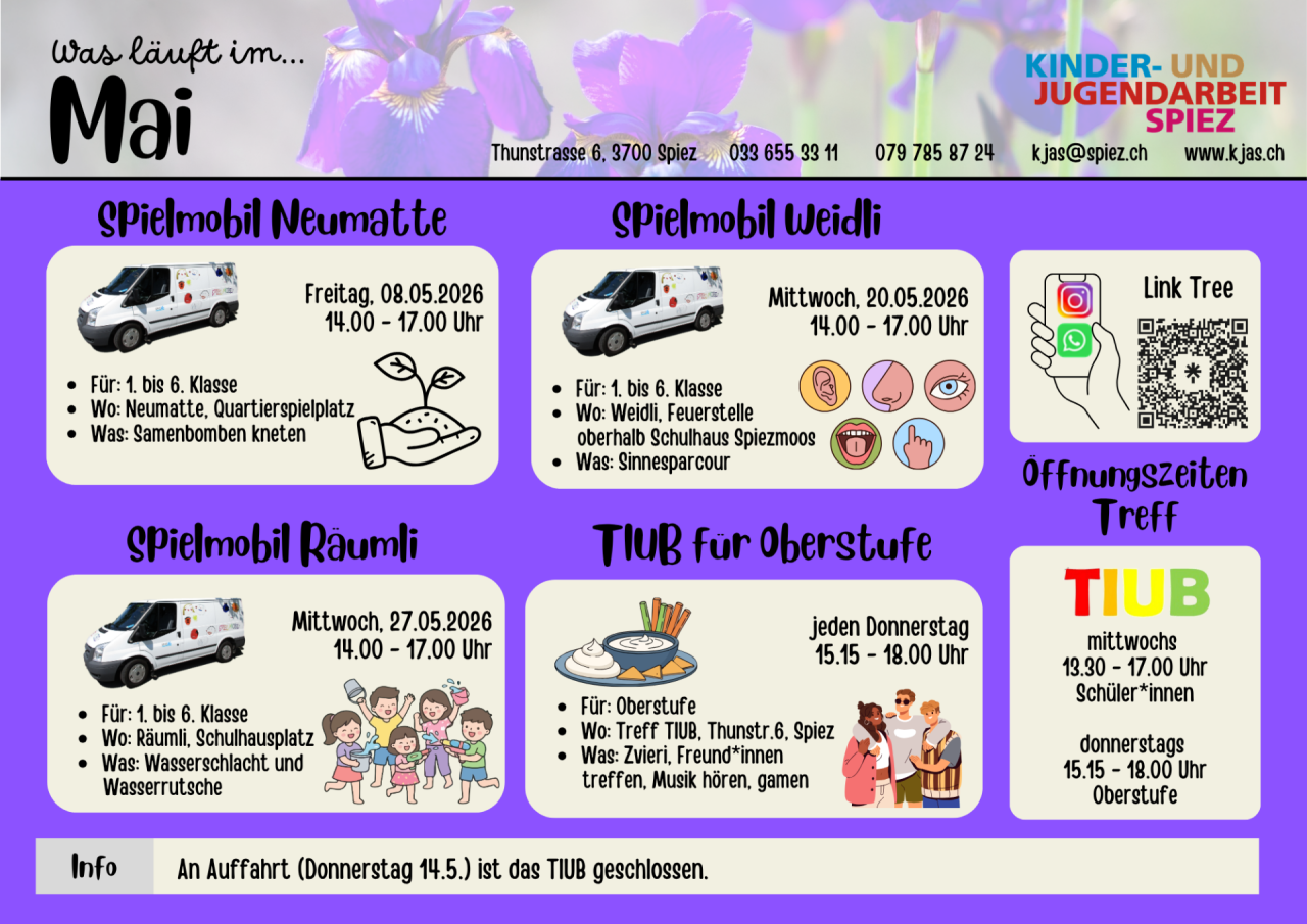 Monatsprogramm Mai