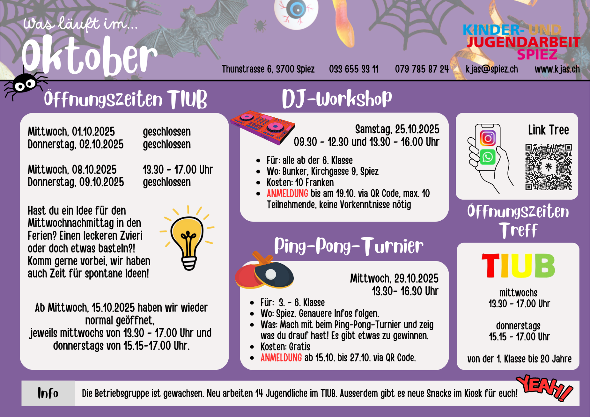 Monatsprogramm Oktober