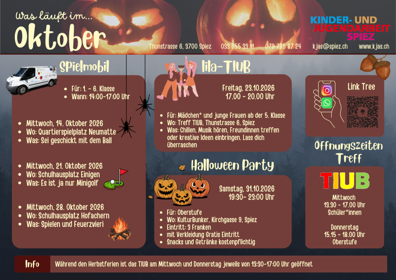 Monatsprogramm Oktober 
